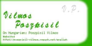 vilmos poszpisil business card